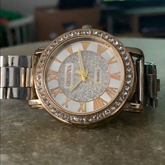 Men’s Geneva Quartz gold and diamond Rolex - Picture 2 of 3